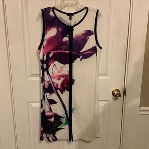 VINTAGE ESCADA ARTSY ART TO WEAR COLORFUL UNIQUE MIDI DRESS XL NWT